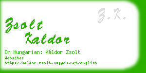 zsolt kaldor business card