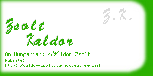 zsolt kaldor business card